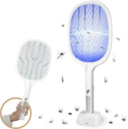 Electrische Vliegenvanger - 2in1 Vliegenmepper en Insectenlamp - vliegenlamp - muggenlamp - Inclusief Schoonmaakborstel - Elektrische Vliegen & Insecten Mepper