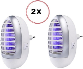 Muggenlamp met UV Electro licht - Insectenlamp - Muggenstekker - 2 Stuks