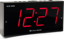Caliber Digitale Wekker met Snooze Functie Dual Alarmklok Groot Rood Display Strak Design (HCG006)